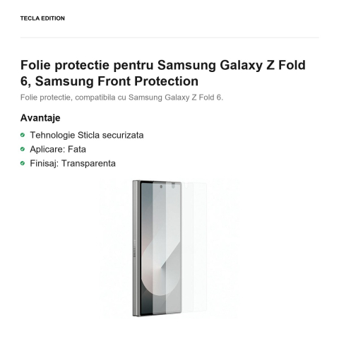 Folie protectie pentru Samsung Galaxy Z Fold 6, Samsung Front Protection [1]