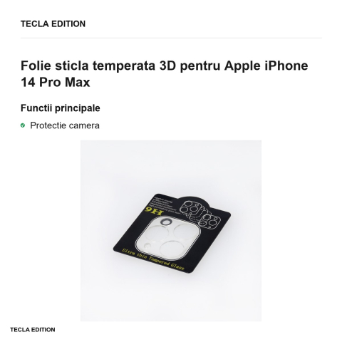Folie sticla temperata 3D pentru Apple iPhone 14 Pro Max [1]