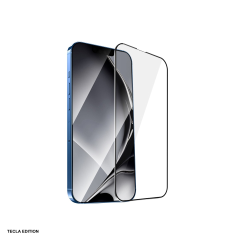 Huse si protectii smartphone - Folie sticla temperata, cu rama metalica neagra, pentru Apple iPhone 13 Pro Max / iPhone 14 Plus