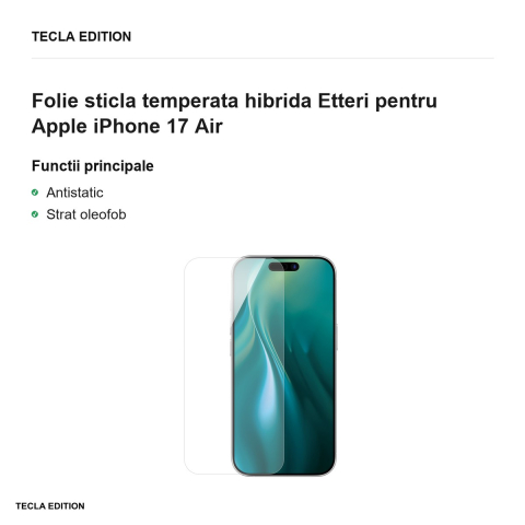 Folie sticla temperata hibrida Etteri pentru Apple iPhone 17 Air [1]