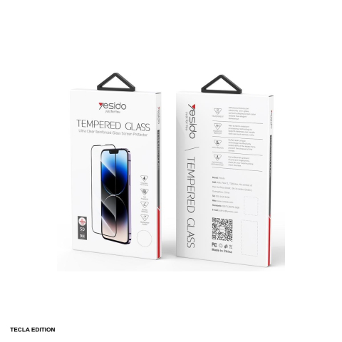 Huse si protectii smartphone - Folie sticla temperata pentru iPhone 12 Pro Max, 5D, 0.33 mm, 9H, Yesido, Iphone 12 Pro