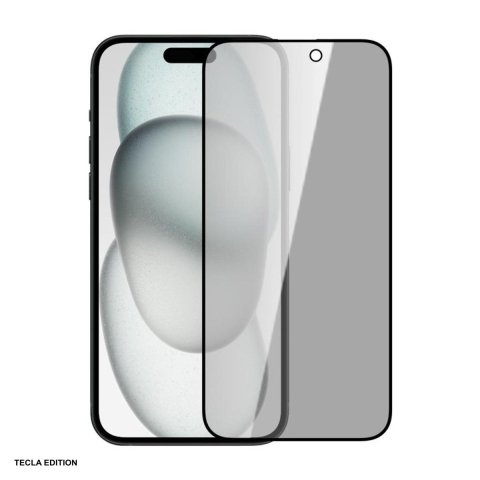 Folii protectie telefoane - Folie sticla temperata pentru iPhone 15 Plus, Privacy, 0.33 mm, 9H, Nillkin