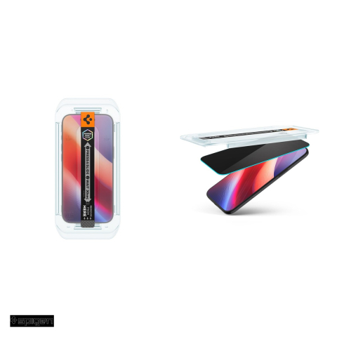 Folie sticla temperata pentru iPhone 17 Air, Privacy, Spigen, Glas.Tr Ez Fit [4]