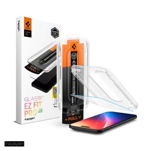 Huse si protectii smartphone - Folie sticla temperata pentru iPhone 17 Air, Spigen, Glas.Tr Ez Fit Pro