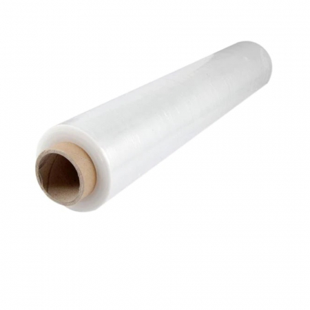 Folie ambalare - Folie stretch manuala, latime 500 mm, lungime 114 m, grosime 23 microni, greutate 1.5 kg, transparenta