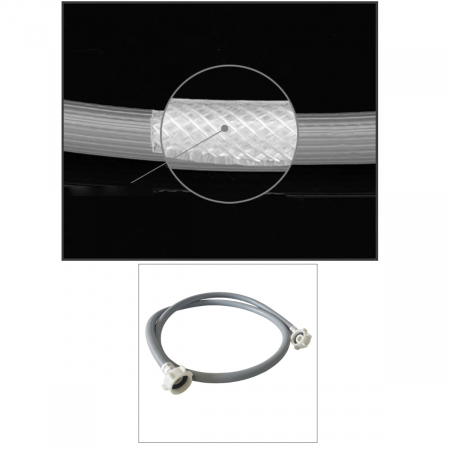 Furtun alimentare masina spalat cu lungime de 1.5m, filet 3/4" (25mm), material PVC/POM non-toxic, rezistent la caldura si ger, design cu 3 straturi [4]