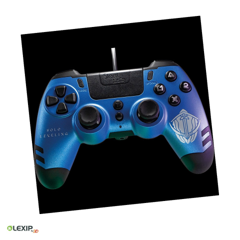Gamepad wireless - Gamepad cu fir Lexip Hunter Guild, Solo Leveling, 4 padele programabile, touchpad, iesire jack 3,5 mm, pentru PS4 si PC, JVAMUL00174