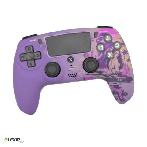 Gamepad wireless - Gamepad wireless Lexip Criminal Sunset, Bluetooth, compatibil PlayStation 5, PC, Android si iOS, stick-uri TMR, microfon integrat, acumulator 600 mAh, JVAPS500054