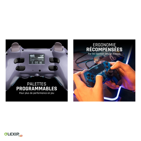 Gamepad wireless Lexip Kakashi Kamui, Naruto Shippuden, receptor USB 2.4 GHz, 4 padele programabile, iesire jack si microfon, pentru PC si Nintendo Switch, TSXLXGC0002 [4]