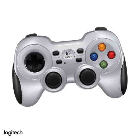 Gamepad wireless - Gamepad wireless Logitech G F710, 2.4 GHz cu nano-receptor USB, vibratie dubla, XInput si DirectInput, 2 baterii AA incluse, negru, 940-000145