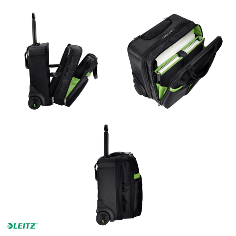 Geanta business cu 2 rotile Leitz Complete Smart Traveller, pentru cabina avionului, neagra [3]