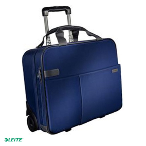 Genti - Geanta business cu 2 rotile Leitz Complete Smart Traveller, pentru laptop 15.6 inch, albastru-violet