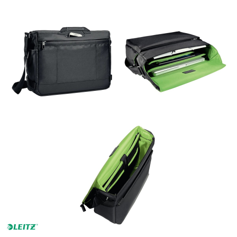 Geanta de umar Leitz Messenger, pentru laptop 15.6 inch, 390x290x155 mm, neagra [3]