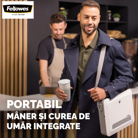 Geanta laptop cu suport ergonomic inclus, Fellowes Breyta, 2 in 1, 5 inaltimi, pentru laptop pana la 14 inch (4 kg), alb [2]