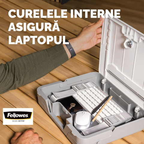 Geanta laptop cu suport ergonomic inclus, Fellowes Breyta, 2 in 1, 5 inaltimi, pentru laptop pana la 14 inch (4 kg), alb [4]