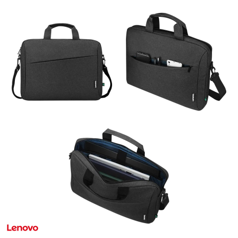 Geanta laptop Lenovo T210 Toploader, pentru laptopuri de pana la 16 inch, poliester respingator de apa, interior captusit, curea de umar reglabila, negru, 4X40T84061 [3]
