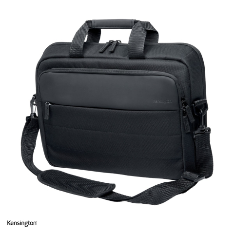 Birou & Ergonomie - Geanta pentru laptop Kensington EQ, 16 inch, din material reciclat, 40.6x28x5 cm, neagra
