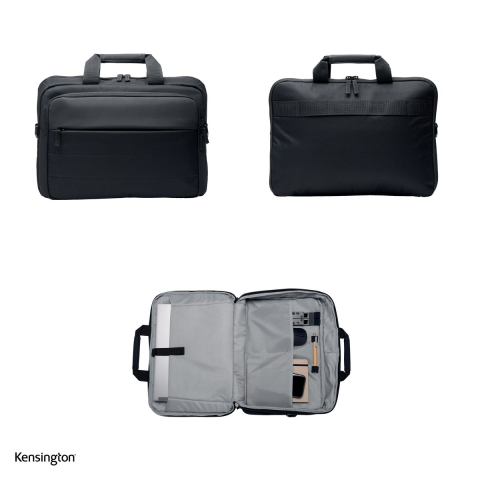 Geanta pentru laptop Kensington EQ, 16 inch, din material reciclat, 40.6x28x5 cm, neagra [3]