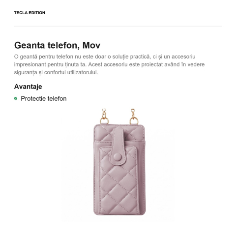 Geanta telefon 19 x 10,5 x 2 cm, Mov [1]