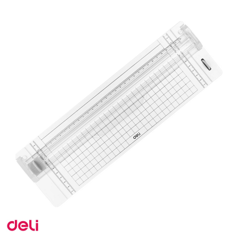Birotica papetarie - Ghilotina cu disc Deli A4, taiere in ambele sensuri, aproximativ 5 coli de 70 g/mp, ghidaj si marcaje de masurare, baza antiderapanta, 370x115x20 mm