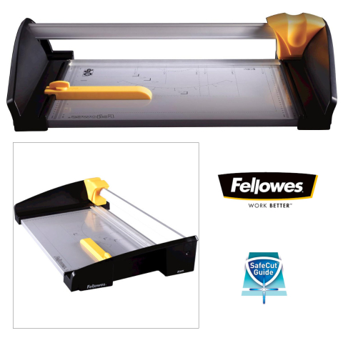 Ghilotina cu disc rotativ, Fellowes Atom A3, pentru birou, taiere A3, capacitate 30 coli, sistem SafeCut, baza metalica [1]