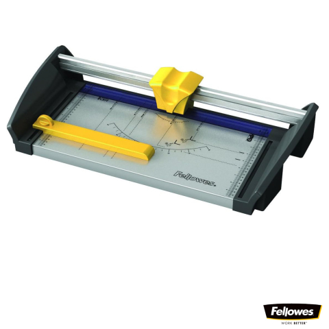 Ghilotine pentru hârtie - Ghilotina cu disc rotativ, Fellowes Atom A4, pentru birou, taiere A4, capacitate 30 coli, sistem SafeCut, baza metalica