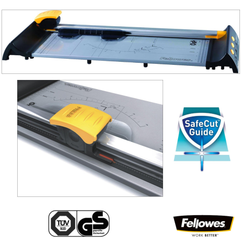 Ghilotina cu disc rotativ, Fellowes Electron A3, pentru birouri mici, taiere A3, capacitate 10 coli, sistem SafeCut, baza metalica [1]