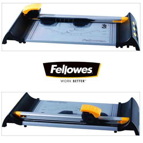 Ghilotina cu disc rotativ, Fellowes Electron A4, pentru birouri mici, taiere A4, capacitate 10 coli, sistem SafeCut, baza metalica [2]