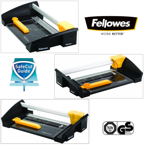 Ghilotina cu disc rotativ, Fellowes Gamma A4, pentru birou, taiere A4, capacitate 20 coli, sistem SafeCut, baza metalica [4]