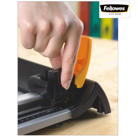 Ghilotina cu disc rotativ, Fellowes Neutron+ A4, pentru acasa si birou, taiere A4, capacitate 10 coli, sistem SafeCut, pat aluminiu [3]