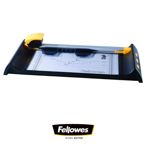 Ghilotina cu disc rotativ, Fellowes Neutron+ A4, pentru acasa si birou, taiere A4, capacitate 10 coli, sistem SafeCut, pat aluminiu [1]