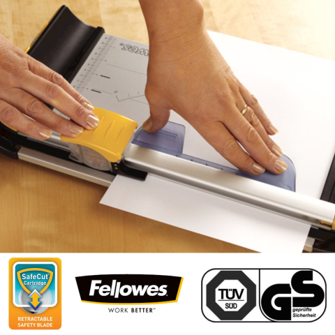 Ghilotina cu disc rotativ, Fellowes Proton A3, pentru acasa si birou, taiere A3, capacitate 10 coli, sistem SafeCut, pat aluminiu [1]