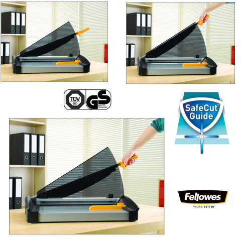 Ghilotina cu parghie, Fellowes Plasma A3, pentru birou, taiere A3, capacitate 40 coli, sistem SafeCut Guard [3]