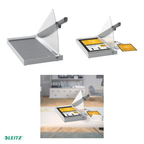 Ghilotina cu parghie Leitz Home Office Precision A3, lungime de taiere 346 mm, 10 coli de 80 g/mp, lama din otel inoxidabil, iluminare EdgeGlow a liniei de taiere [3]