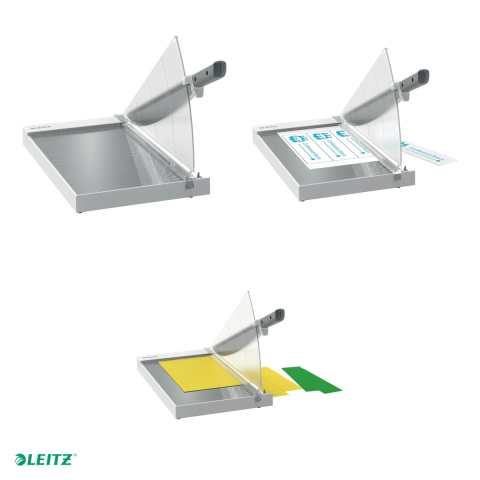 Ghilotina cu parghie Leitz Office Precision A4 Maxi, 15 coli de 80 g/mp, lama din otel inoxidabil, iluminare EdgeGlow a liniei de taiere, 299x344x571 mm [3]
