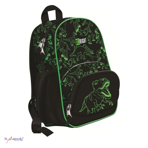 Bagaje si Accesorii - Ghiozdan pentru gradinita St.Majewski St.Right BP-70 Reflective T-Rex, 32x22x11.5 cm, 8.5 l