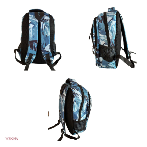 Ghiozdan pentru laptop Pigna, model camuflaj, 42x37x13 cm, albastru [3]