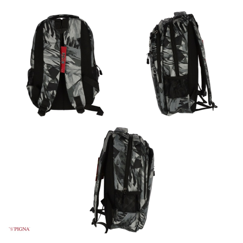 Ghiozdan pentru laptop Pigna, model camuflaj, 42x37x13 cm, negru [3]