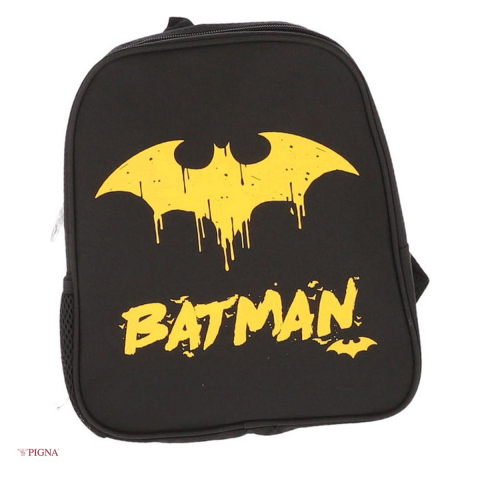 Ghiozdane si rucsacuri scolare - Ghiozdan Pigna Batman, din poliester, pentru prescolari, negru