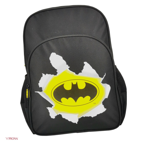 Ghiozdane si rucsacuri scolare - Ghiozdan Pigna Batman, pentru prescolari, negru, 38x27x12 cm