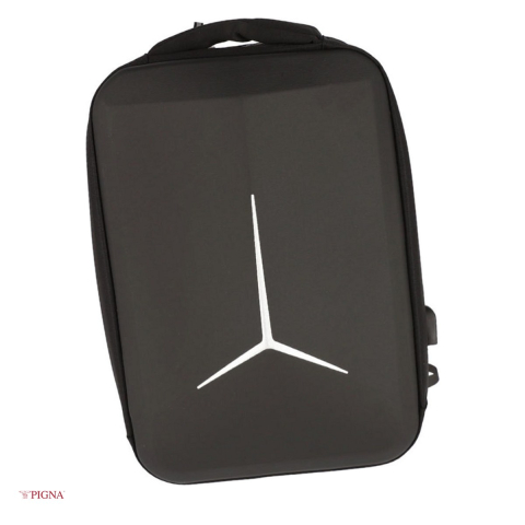 Ghiozdane si rucsacuri scolare - Ghiozdan Pigna Black IT, din poliester, laptop, negru, 44x30x15 cm