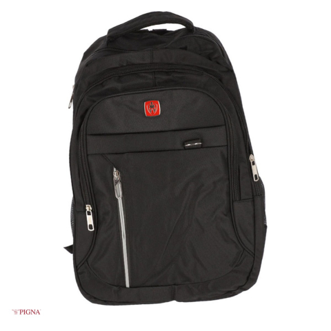 Ghiozdane si rucsacuri scolare - Ghiozdan Pigna Black IT, din poliester, laptop, negru, 48x32x20 cm