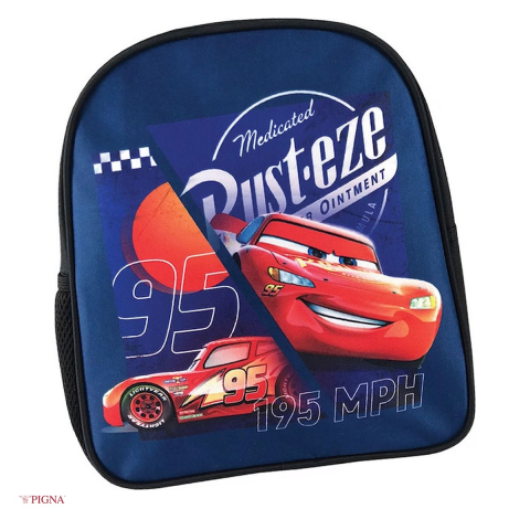Ghiozdane si rucsacuri scolare - Ghiozdan Pigna Cars, din poliester, pentru prescolari, rusteze, albastru