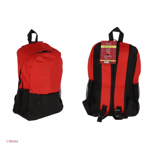 Ghiozdan Pigna, din poliester, capacitate 14.5 l, pentru scoala generala, I-IV 2 fermoare, rosu, 29x13 cm [3]