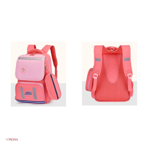 Ghiozdan Pigna Funtasy, pentru scoala generala, clasa 0 penar 3 fermoare, roz, 42x29x14 cm [3]