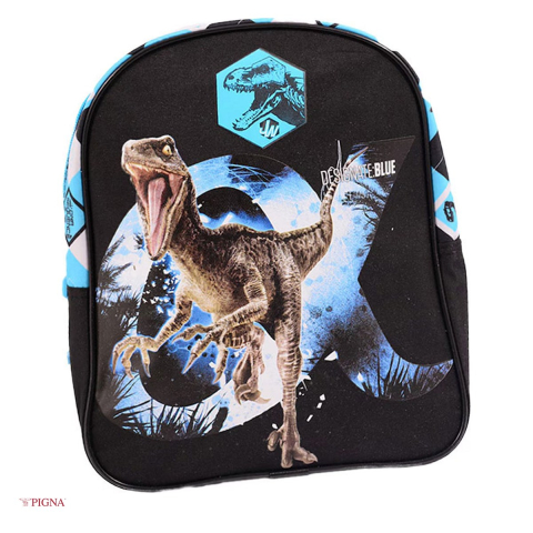 Ghiozdane si rucsacuri scolare - Ghiozdan Pigna Mini Jurassic World, pentru prescolari, albastru, negru