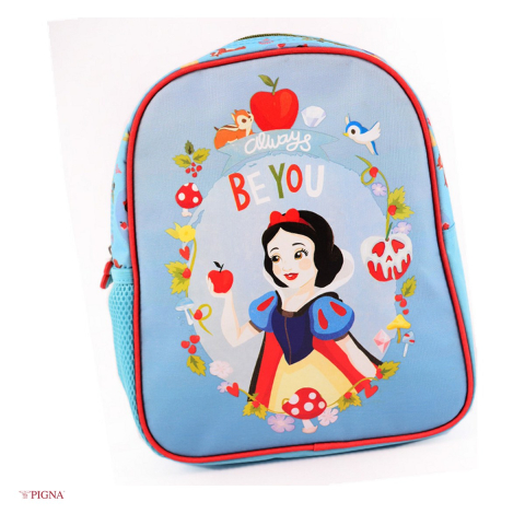 Ghiozdane si rucsacuri scolare - Ghiozdan Pigna Mini Princess, pentru gradinita, albastru -rosu, 28x24 mm