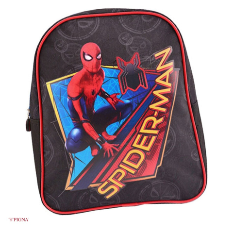 Ghiozdane si rucsacuri scolare - Ghiozdan Pigna Mini Spider-Man, pentru prescolari, negru