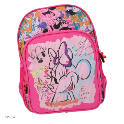Ghiozdane si rucsacuri scolare - Ghiozdan Pigna Minnie, pentru prescolari, mouse who me 2 fermoare, roz, 38x27x12 cm