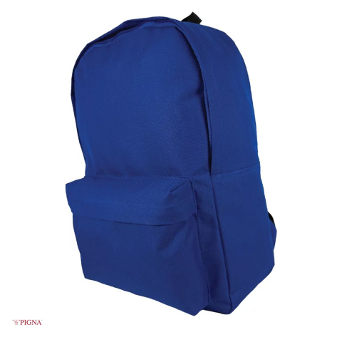 Ghiozdane si rucsacuri scolare - Ghiozdan Pigna, pentru gimnaziu cu 2 compartimente, simplu fermoare, albastru, 42x30x14 cm